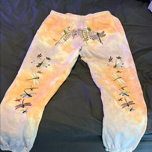 Orange and Purple Butterfly Jogger Track Pants